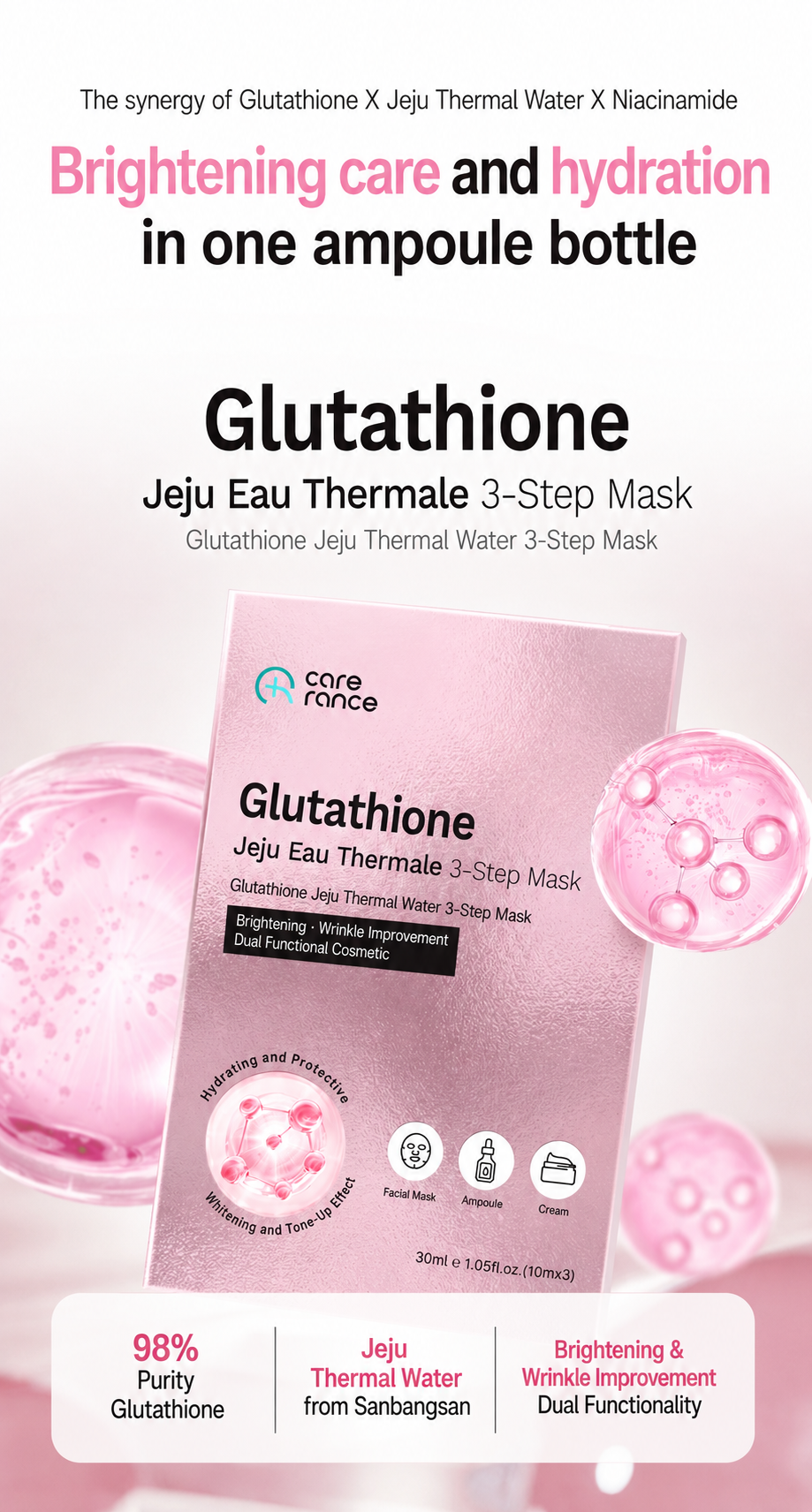 Glutathione Jeju Eau Thermal 3 step Mask
