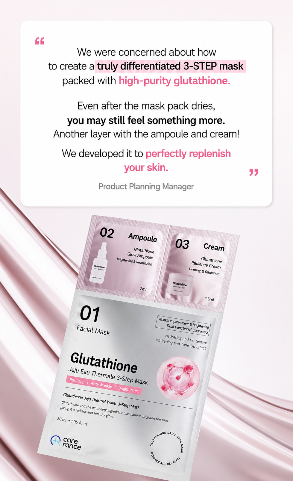 Glutathione Jeju Eau Thermal 3 step Mask
