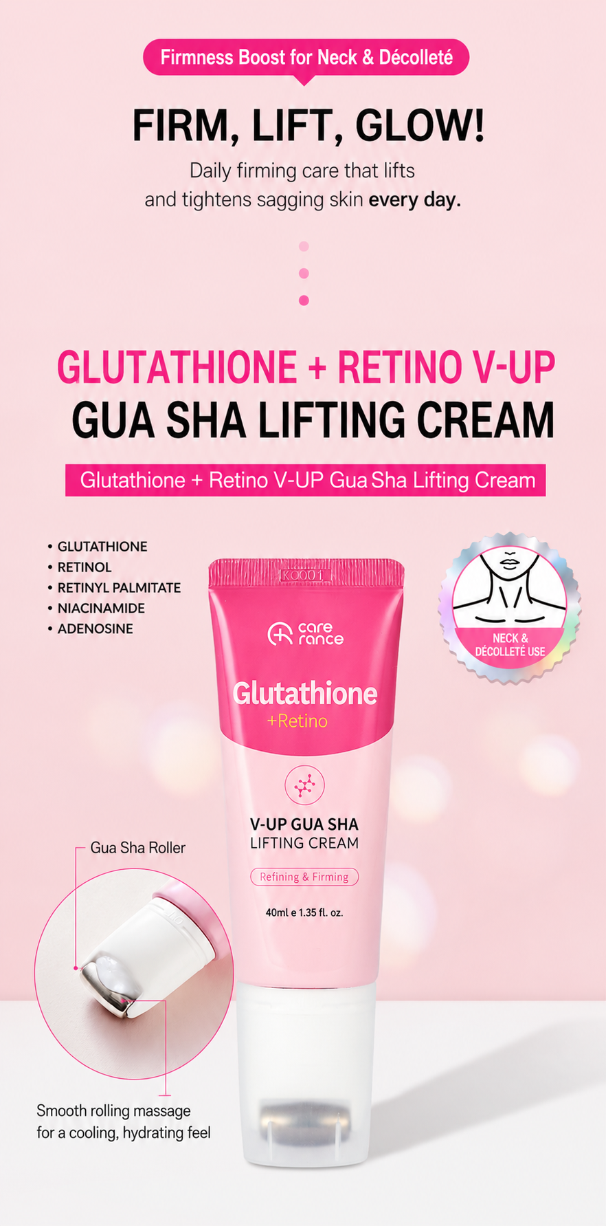 Glutathione V-Up GUA SHA Lifting Cream
