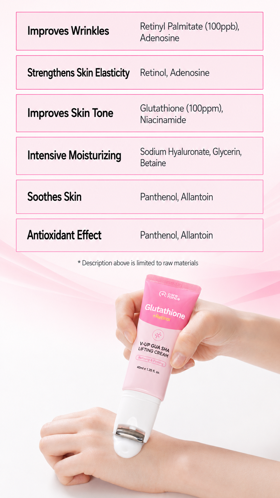 Glutathione V-Up GUA SHA Lifting Cream